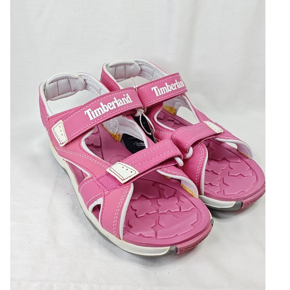 Timberland Mad River 2-Strap Sandals Rose Pink White EU 36 4 Big Kids New in Box